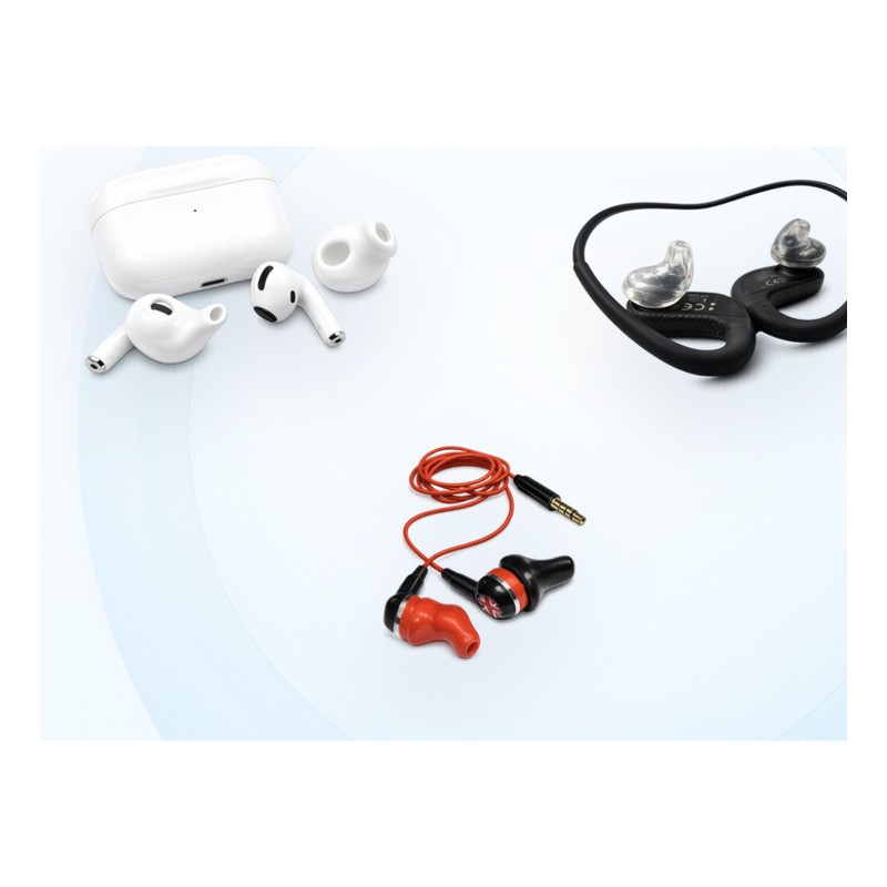 AirPods, écouteurs de monitoring et écouteurs filaires compatibles avec les adaptateurs audio sur mesure