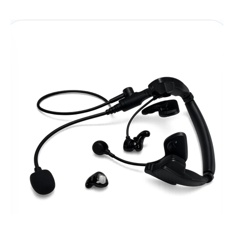 Casque de communication aéronautique avec adaptateurs audio sur mesure